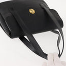 Christian Dior Hand Bag Leather Black Gold Auth ep11555-6