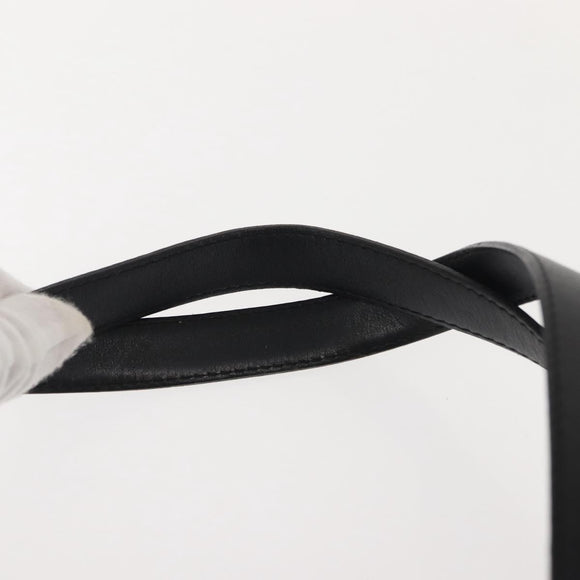 Christian Dior Hand Bag Leather Black Gold Auth ep11555