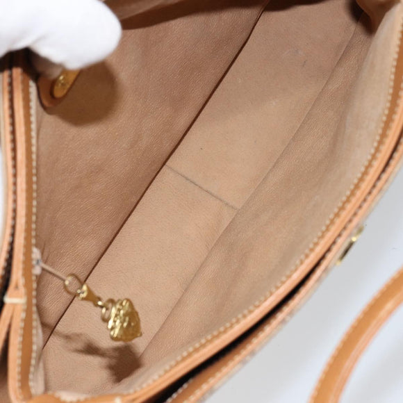 GUCCI Micro GG Supreme Shoulder Bag PVC Beige Gold 000 46 4857 Auth ep11557