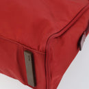 PRADA Handtasche Nylon Rot Silber Auth ep11558-15