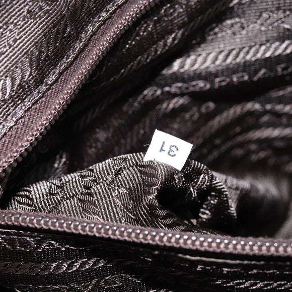 PRADA Handtasche Nylon Rot Silber Auth ep11558