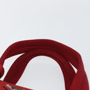 PRADA Handtasche Nylon Rot Silber Auth ep11558-14