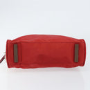 PRADA Handtasche Nylon Rot Silber Auth ep11558-5