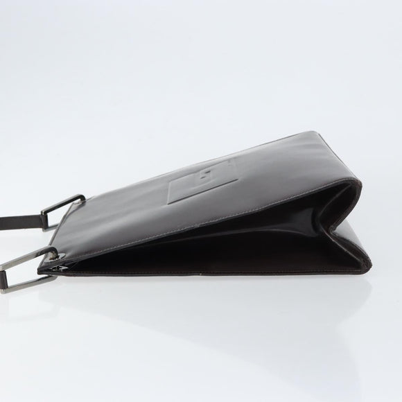 GUCCI Shoulder Bag Enamel Black Silver 001 1013 3037 Auth ep11560