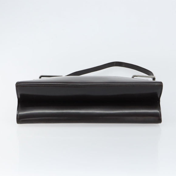 GUCCI Shoulder Bag Enamel Black Silver 001 1013 3037 Auth ep11560