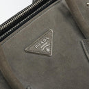 PRADA Studs Hand Bag Suede 2way Gray Silver Auth ep11562-16