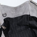PRADA Studs Hand Bag Suede 2way Gray Silver Auth ep11562-19