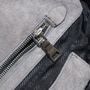 PRADA Studs Hand Bag Suede 2way Gray Silver Auth ep11562-22