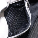 PRADA Studs Hand Bag Suede 2way Gray Silver Auth ep11562-23