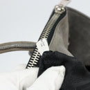 PRADA Studs Hand Bag Suede 2way Gray Silver Auth ep11562-26