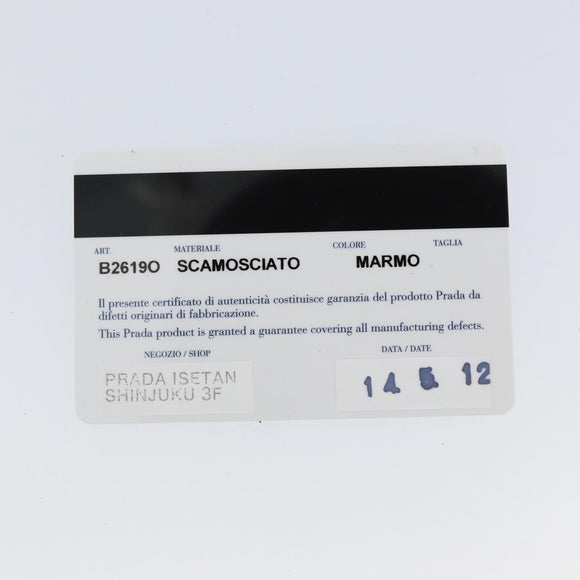 PRADA Studs Hand Bag Suede 2way Gray Silver Auth ep11562