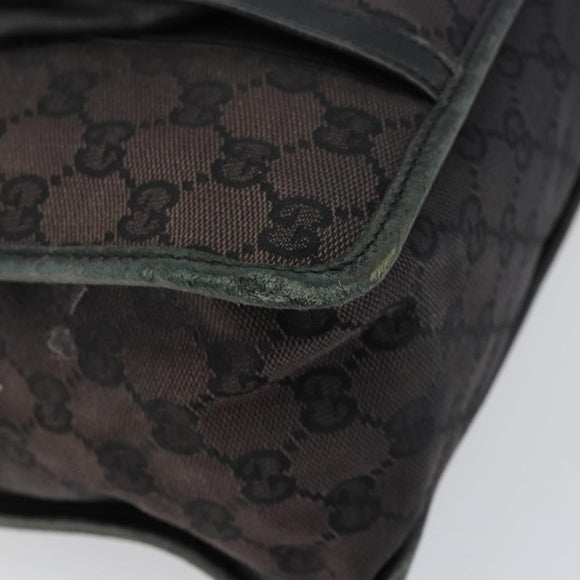 GUCCI GG Canvas Tote Bag Black Gold 000 0854 Auth ep11565