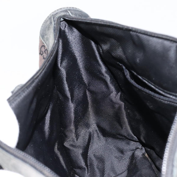 GUCCI GG Canvas Tote Bag Black Gold 000 0854 Auth ep11565