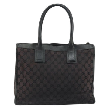 GUCCI GG Canvas Tote Bag Black Gold 000 0854 Auth ep11565 - 0