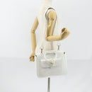 GUCCI Hand Bag Leather 2way White Silver 000 2058 0307 5 Auth ep11566-24