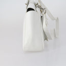 GUCCI Hand Bag Leather 2way White Silver 000 2058 0307 5 Auth ep11566-4