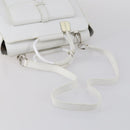GUCCI Hand Bag Leather 2way White Silver 000 2058 0307 5 Auth ep11566-7
