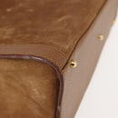 GUCCI Bamboo Hand Bag Suede Leather Beige Gold 002 123 0260 Auth ep11567-8