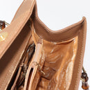 GUCCI Bamboo Hand Bag Suede Leather Beige Gold 002 123 0260 Auth ep11567-19