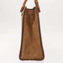 GUCCI Bamboo Hand Bag Suede Leather Beige Gold 002 123 0260 Auth ep11567-3