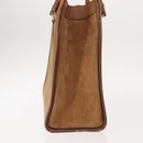 GUCCI Bamboo Hand Bag Suede Leather Beige Gold 002 123 0260 Auth ep11567-4