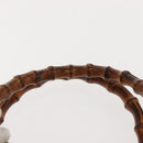 GUCCI Bamboo Hand Bag Suede Leather Beige Gold 002 123 0260 Auth ep11567-14