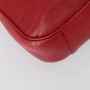 GUCCI Bamboo Hand Bag Leather 2way Red Gold Auth ep11568-10