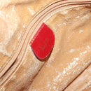 GUCCI Bamboo Hand Bag Leather 2way Red Gold Auth ep11568-18