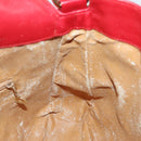 GUCCI Bamboo Hand Bag Leather 2way Red Gold Auth ep11568-19