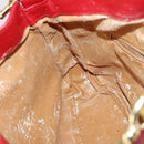 GUCCI Bamboo Hand Bag Leather 2way Red Gold Auth ep11568-20