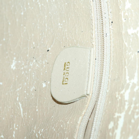 GUCCI Bamboo Hand Bag Leather 2way Beige Gold 001 2113 1577 Auth ep11569