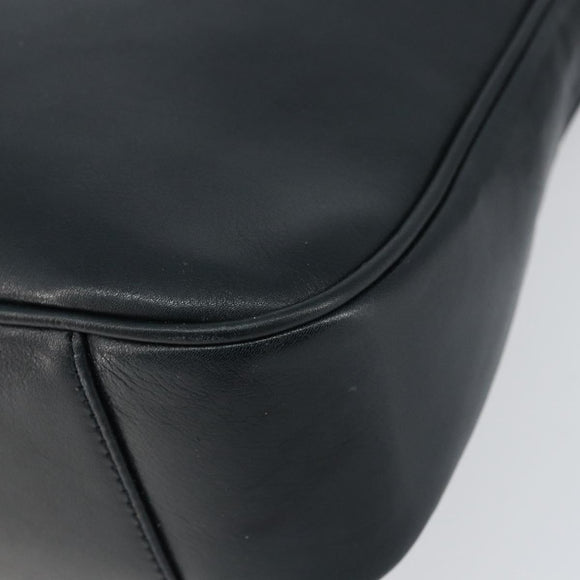 GUCCI Bamboo Hand Bag Leather 2way Navy Gold 001 1705 1638 Auth ep11570