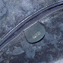 GUCCI Bamboo Hand Bag Leather 2way Navy Gold 001 1705 1638 Auth ep11570-18