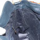 GUCCI Bamboo Hand Bag Leather 2way Navy Gold 001 1705 1638 Auth ep11570-19