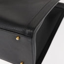 GUCCI Bamboo Hand Bag Leather Black Gold 002 1186 0260 Auth ep11571-13