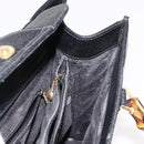 GUCCI Bamboo Hand Bag Leather Black Gold 002 1186 0260 Auth ep11571-16