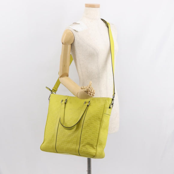 LOUIS VUITTON Damier Anfini Tadao PM 2Way Bag Bag Yellow N41393 LV Auth ep11572