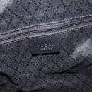 GUCCI Bamboo Hand Bag Nylon Black Silver 001 1577 3754 Auth ep11573-17