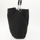 GUCCI Bamboo Hand Bag Nylon Black Silver 001 1577 3754 Auth ep11573-4