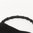 GUCCI Bamboo Hand Bag Nylon Black Silver 001 1577 3754 Auth ep11573-8