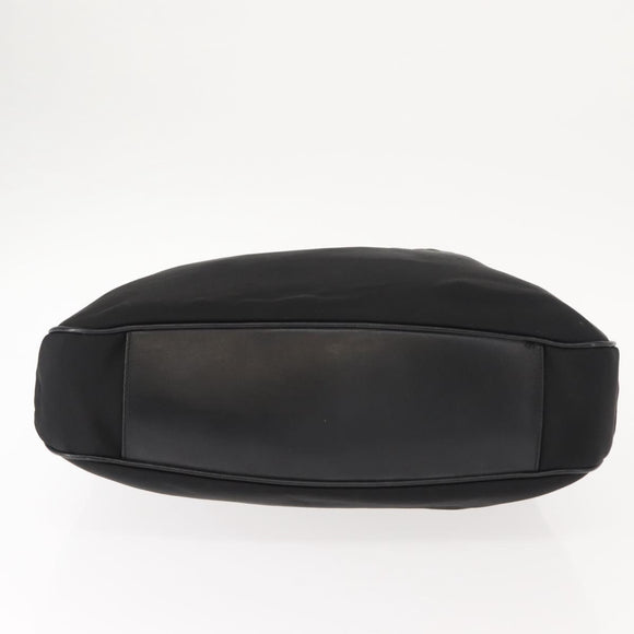 GUCCI Bamboo Hand Bag Nylon Black Silver 001 1577 3754 Auth ep11573