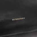 BURBERRY Hand Bag Leather Black Gold Auth ep11574-17