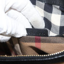 BURBERRY Hand Bag Leather Black Gold Auth ep11574-12