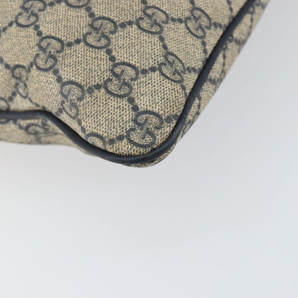 GUCCI GG Supreme Shoulder Bag PVC Navy 201446 Auth ep11575