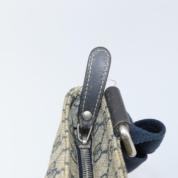 GUCCI GG Supreme Shoulder Bag PVC Navy 201446 Auth ep11575