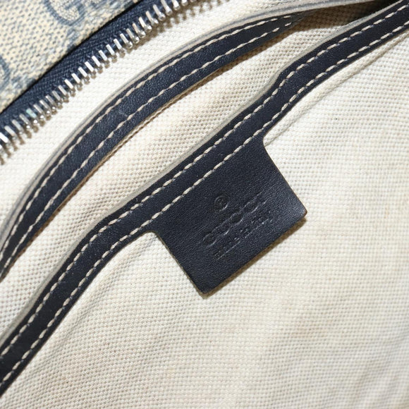 GUCCI GG Supreme Shoulder Bag PVC Navy 201446 Auth ep11575