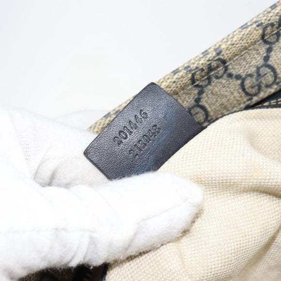 GUCCI GG Supreme Shoulder Bag PVC Navy 201446 Auth ep11575