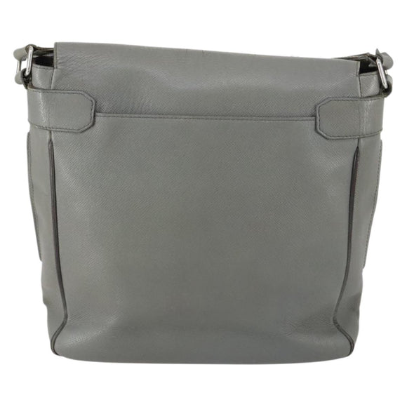 LOUIS VUITTON Taiga Roman MM Shoulder Bag Gray Gracie M32623 LV Auth ep11576