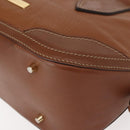 BURBERRY Hand Bag Leather Brown Gold Auth ep11577-14