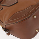 BURBERRY Hand Bag Leather Brown Gold Auth ep11577-15